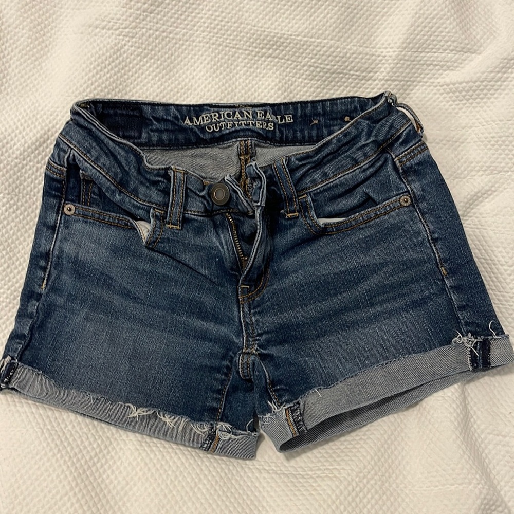 American eagle cut off jean shorts size 0